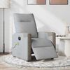 vidaXL Fauteuil de massage inclinable &eacute;lectrique gris clair tissu