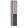 vidaXL Buffet haut Sonoma gris 34,5x34x180 cm Bois d'ing&eacute;nierie