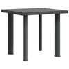 vidaXL Table de jardin Anthracite 80x75x72 cm Plastique