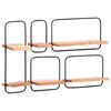vidaXL &Eacute;tag&egrave;res murales 5 pcs en bois massif d'acacia