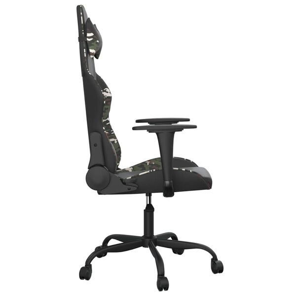 vidaXL Chaise de jeu Noir et camouflage Similicuir