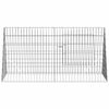 vidaXL Cage pour lapins Argent 650 x 55 x 55 cm Acier galvanisé
