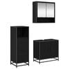 vidaXL Ensemble de mobilier de salle de bain 3 pc Ch&ecirc;ne noir