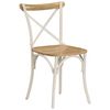 vidaXL Chaises à dossier croisé lot de 4 blanc bois de manguier massif