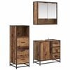 vidaXL Ensemble de mobilier de salle de bain 3 pcs Bois Ancien