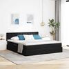 vidaXL Lit de Rangement avec matelas Noir 180 x 200 cm Velours