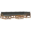 vidaXL Ensemble de canap&eacute;s d'ext&eacute;rieur 8 pcs Naturel et Anthracite
