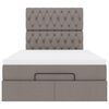 VidaXL Cadre de lit ottoman avec matelas taupe 120x190 cm tissu