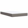 vidaXL Sommier &agrave; lattes de lit avec matelas Taupe 120x200 cm Tissu