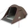 vidaXL Tente de camping tunnel 2 personnes marron imperm&eacute;able