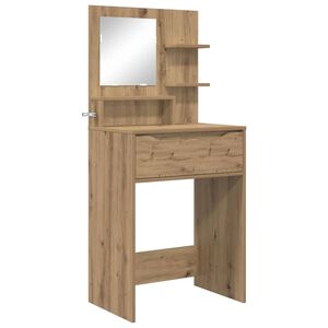 vidaXL Tables de maquillage pour chambre avec tiroir Ch&ecirc;ne artisanal