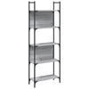 vidaXL Biblioth&egrave;que &agrave; 5 niveaux sonoma gris 60,5x24x166,5 cm