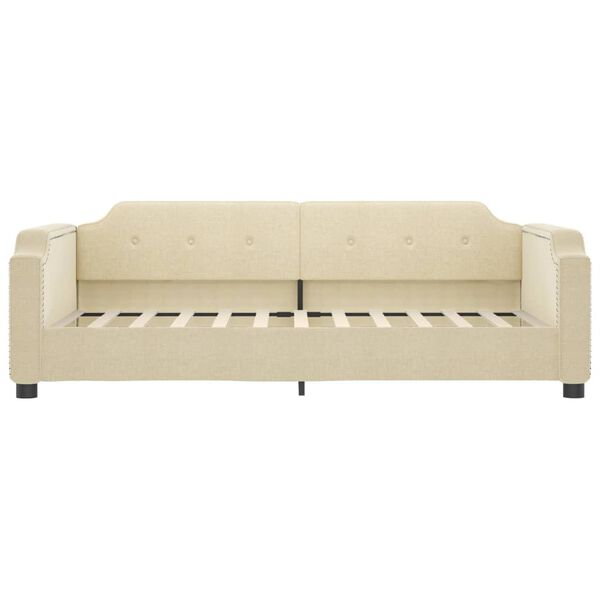 vidaXL Lit de repos sans matelas cr&egrave;me 80x200 cm tissu