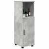 vidaXL Cabinet de salle de bain avec porte Gris b&eacute;ton 30 x 35 x 95 cm