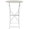vidaXL Table bistrot Beige Ø50x71 cm Acier revêtu de poudre