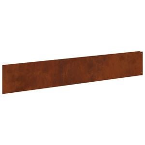 vidaXL Bordure de Pelouse 30 pcs 100 x 18 cm Acier Rouill&eacute;