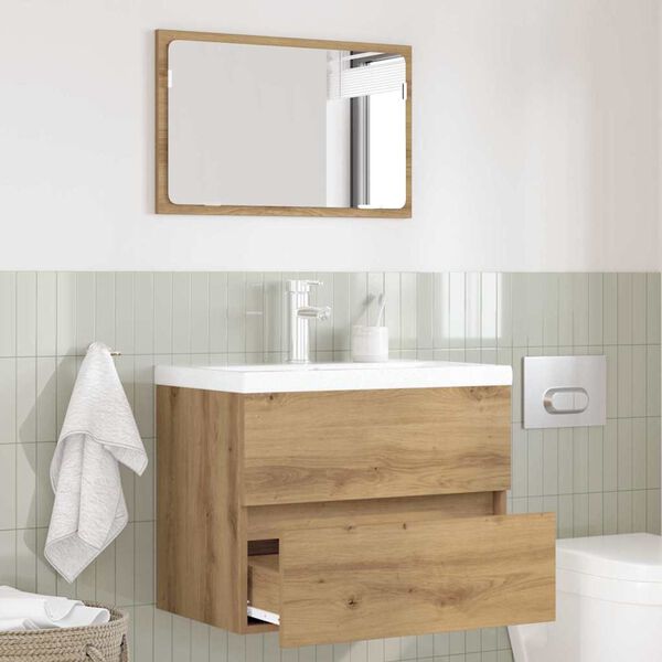 vidaXL Ensemble de mobilier de salle de bain 2 pcs Chêne artisanal