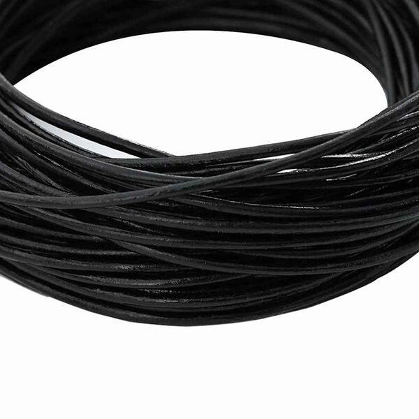 vidaXL Corde en Cuir Noir &Oslash;1 mm x 10 m Cuir