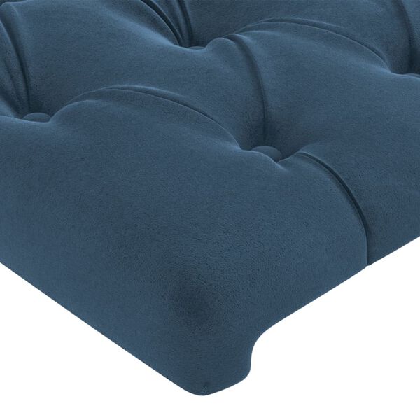 vidaXL Tête de lit Bleu foncé 80x7x78/88 cm Velours