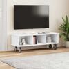 vidaXL Meuble TV Blanc 100 x 35 x 35 cm Bois d'ing&eacute;nierie