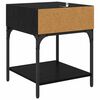vidaXL Table de chevet Ch&ecirc;ne noir 40 x 40 x 50 cm Bois d'ing&eacute;nierie