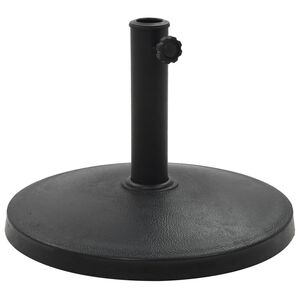 vidaXL Socle rond de parasol Polyr&eacute;sine 10 kg Noir