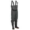 vidaXL Cuissardes avec bottes et ceinture vert fonc&eacute; taille 45