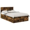 vidaXL Cadre de lit Ch&ecirc;ne fum&eacute; 120 x 200 cm Bois d'ing&eacute;nierie