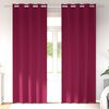 vidaXL Rideaux occultants avec anneaux 2 pcs Bordeaux 260 x 140 cm