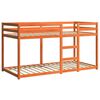 vidaXL Lit superposé sans matelas cire marron 90x200 cm pin massif