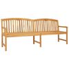 vidaXL Banc en Bois Sculpt&eacute; en Rose 228 x 60 x 90 cm Naturel