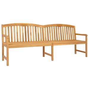 vidaXL Banc en Bois Sculpt&eacute; en Rose 228 x 60 x 90 cm Naturel