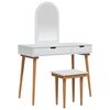 vidaXL Ensemble de Coiffeuse FAUSKE 3 pcs Blanc 100 x 50 x 143 cm