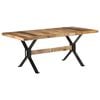 vidaXL Table de salle &agrave; manger 180x90x76 cm Bois de manguier brut