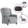 vidaXL Fauteuil inclinable &eacute;lectrique Gris clair Tissu