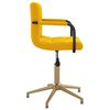 vidaXL Chaises pivotantes &agrave; manger lot de 2 jaune moutarde velours