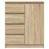 vidaXL Buffet avec tiroirs chêne sonoma 71x35x84 cm bois d'ingénierie