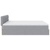 VidaXL Cadre de lit ottoman et matelas gris clair 180x200cm tissu