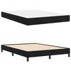 vidaXL Lit &agrave; ressorts avec matelas Noir 160 x 210 cm tissu