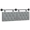 vidaXL T&ecirc;te de lit suspendue Gris clair Tissu