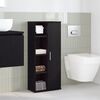 vidaXL Meuble de salle de bain avec porte-rouleau noir 39x22x90 cm