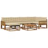 vidaXL Ensemble de canap&eacute;s d'ext&eacute;rieur 7 pcs Naturel et Beige
