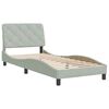 vidaXL Cadre de lit sans matelas gris clair 90x190 cm velours