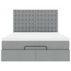 VidaXL Cadre de lit ottoman et matelas gris clair 140x200 cm tissu