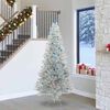 vidaXL Sapin de No&euml;l avec 300 LED avec support Argent 240 cm PET