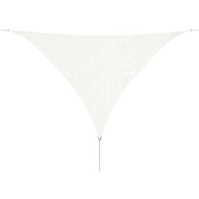 vidaXL Voile d'ombrage PEHD Triangulaire 3,6 x 3,6 x 3,6 m Blanc