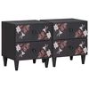 vidaXL Table de chevet avec tiroir 2 pcs Marron 40 x 33,5 x 46 cm