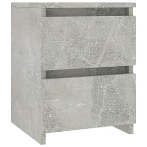vidaXL Table de chevet Gris b&eacute;ton 30x30x40 cm Bois d&rsquo;ing&eacute;nierie