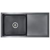 vidaXL Évier de cuisine fait à la main Noir Acier inoxydable