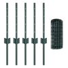 vidaXL Cl&ocirc;ture Euro avec poteau 10 x 0,4 m Acier recouvert de PVC Vert
